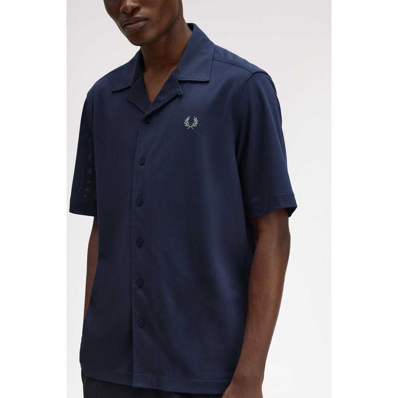 Fred Perry Compress Mesh Revere Collar Shirt image number 1